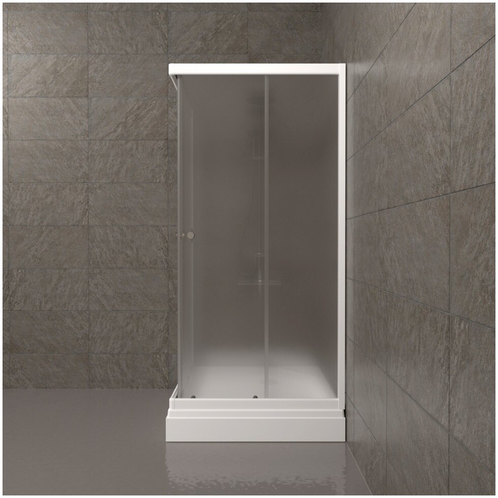 Душевой уголок 90х90 см белый, прозрачный Triton "Вельвет-К" Щ0000061815 - изображение 5
