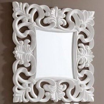 Зеркало настенное 100х100 см белое Dupen