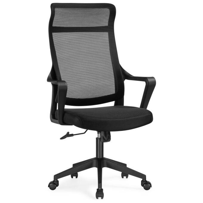 Компьютерное кресло с сеткой черное Rino