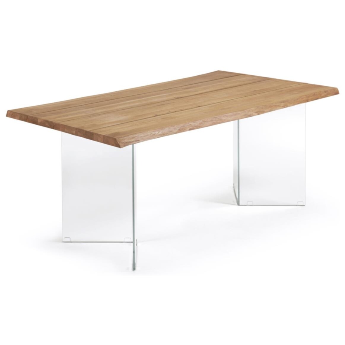 Обеденный стол деревянный со стеклянными ножками 160 см Lotty от La Forma