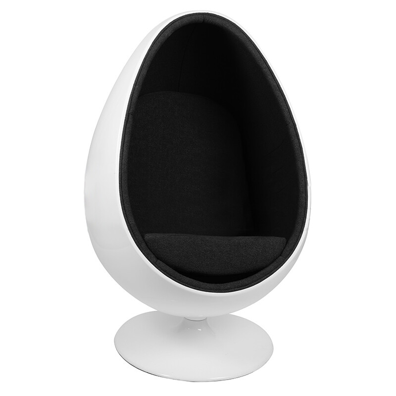Кресло круглое черное Ovalia Egg