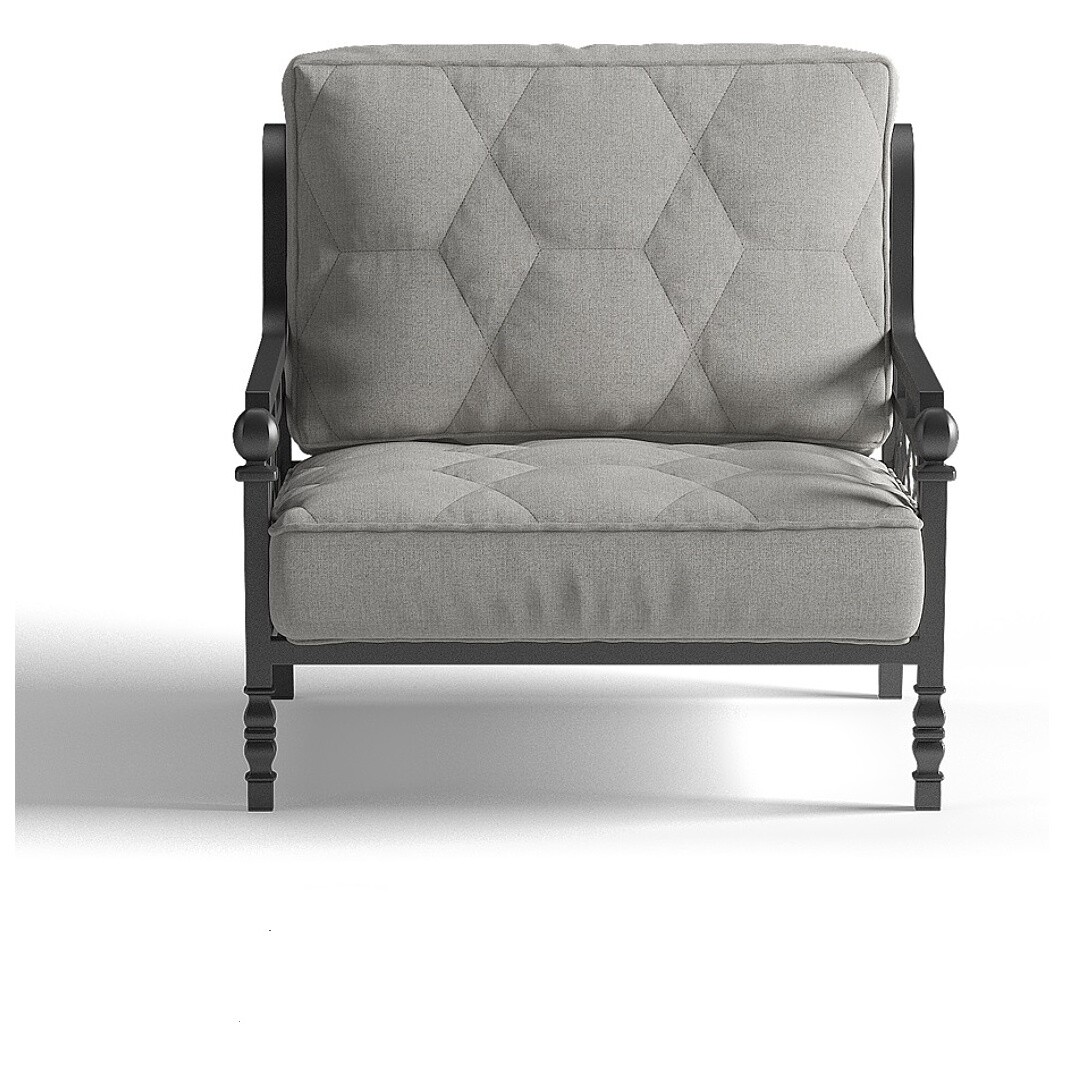 Кресло металлическое с подушками серое Legardo