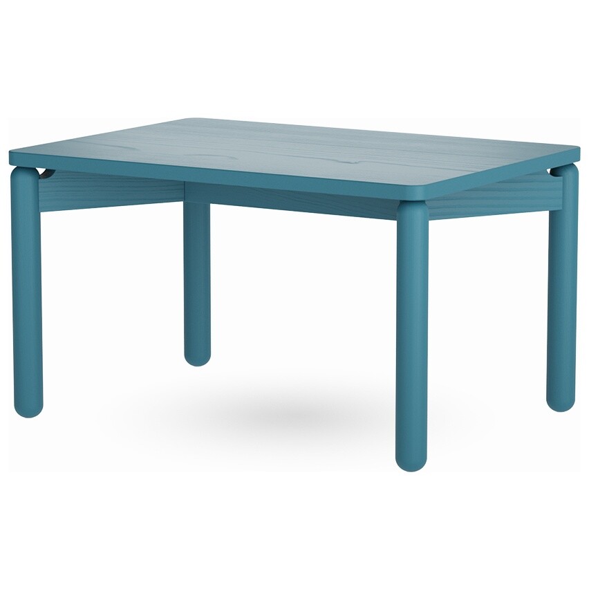 Журнальный столик деревянный прямоугольный 50х70 см сине-зеленый Saga