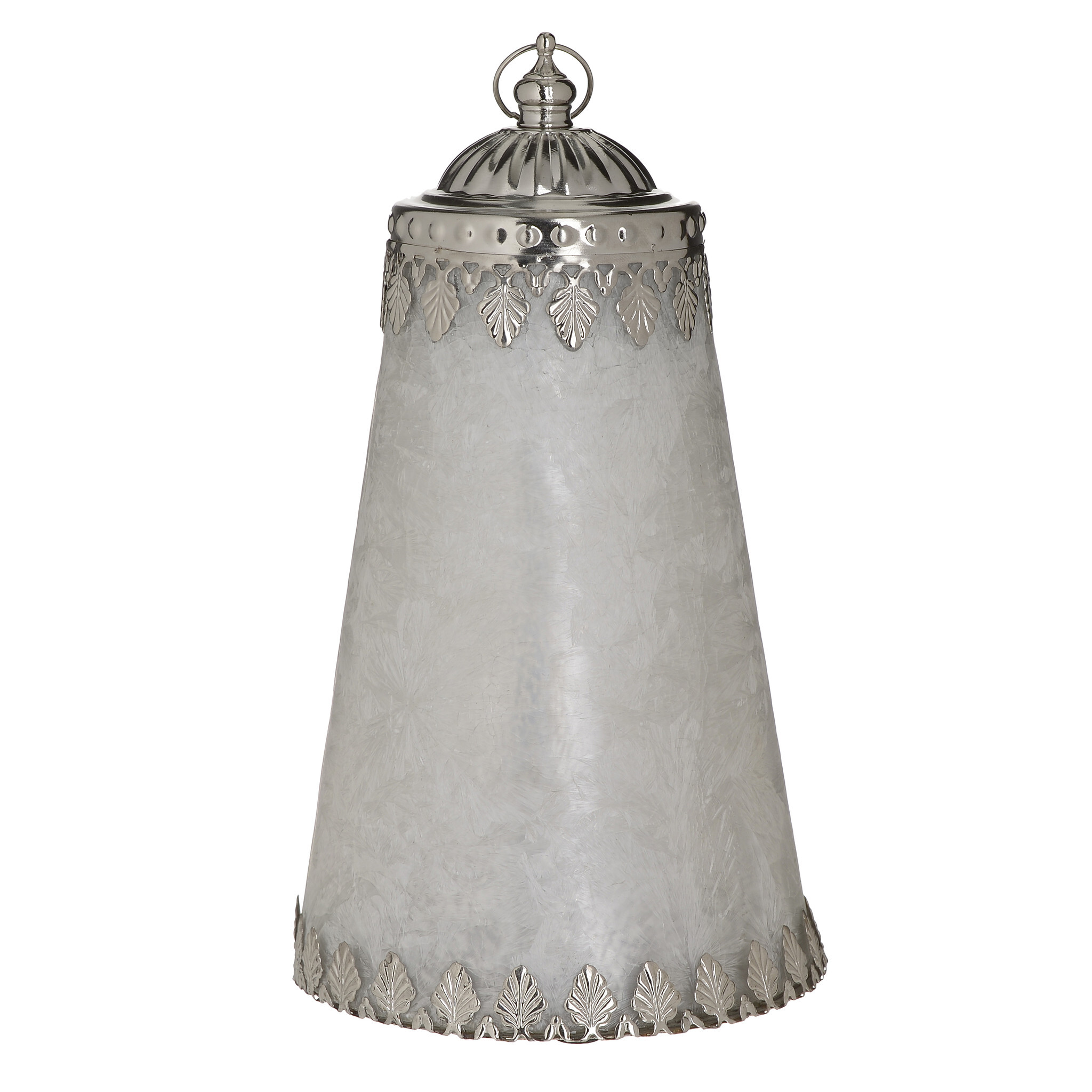Фонарь металлический со светодиодной лампой 22,5 см серебро Ayer Tower