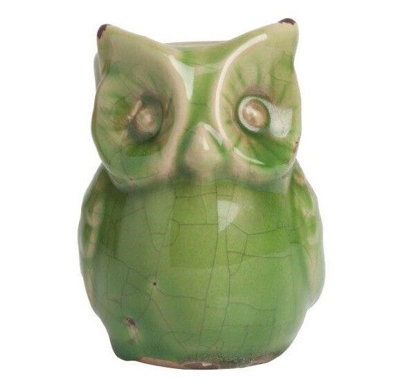 Статуэтка декоративная керамическая 11х8 см оливковая Vincenzo Olive Owl