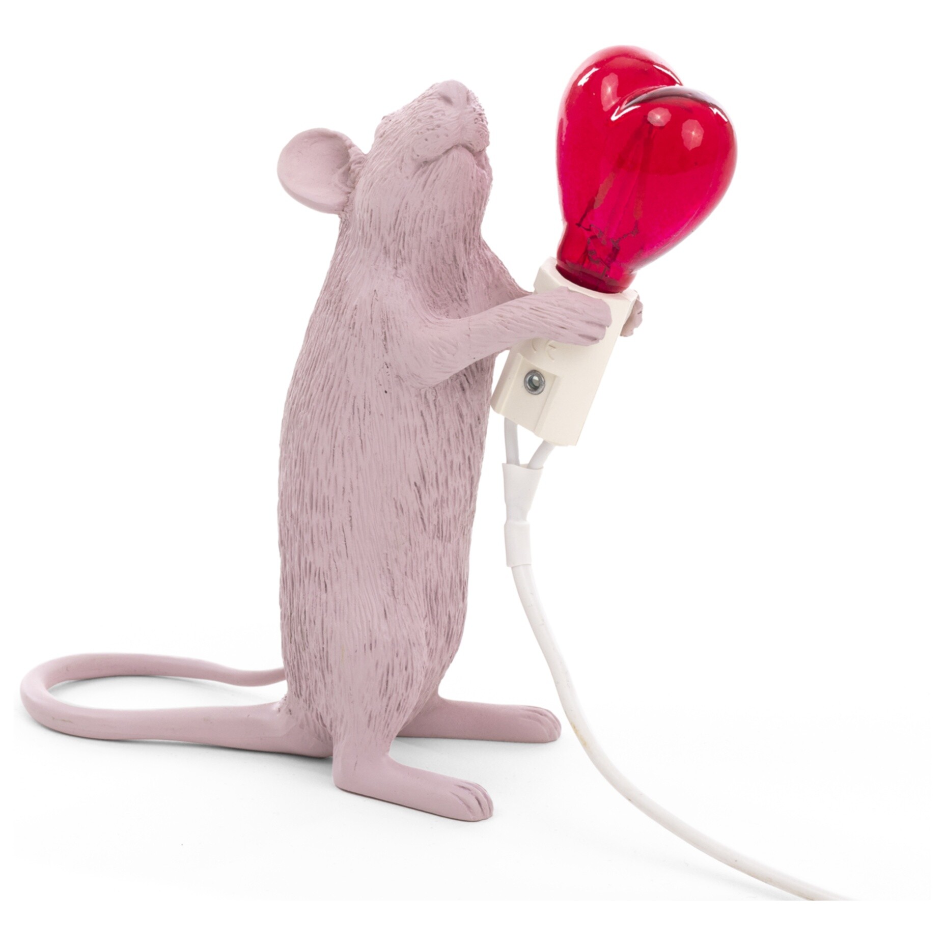 Настольная лампа розовая Mouse Lamp Love Edition USB 15220SV
