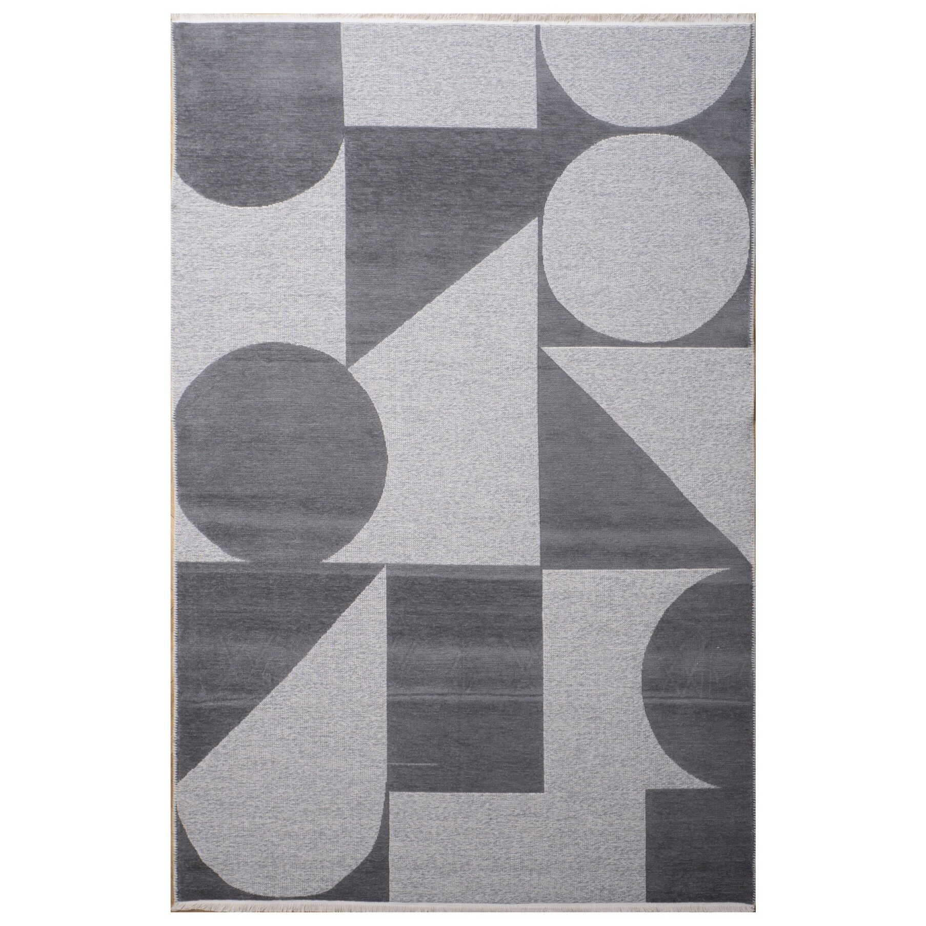 Ковер прямоугольный безворсовый 160х230 см серый Ruben Self