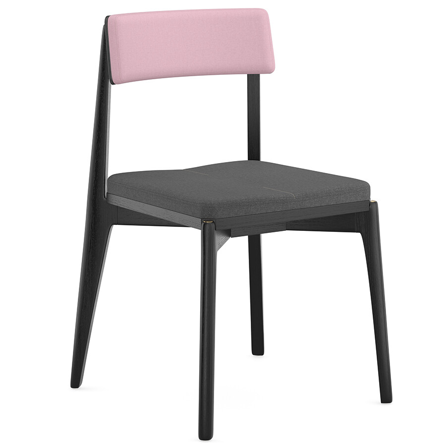 Стул с мягким сиденьем черный, темно-серый, розовый Aska