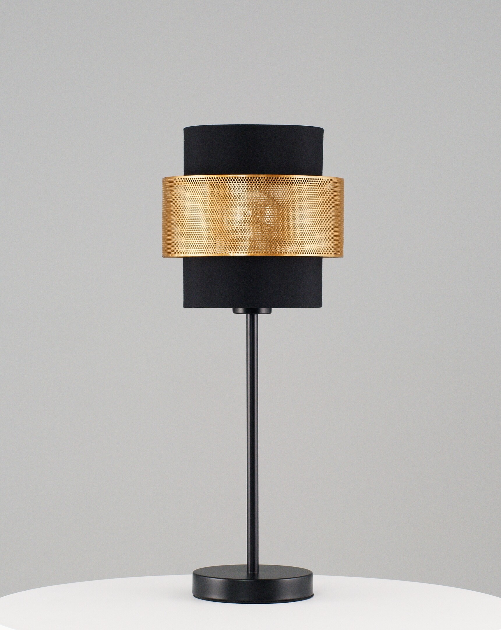 Лампа настольная черно-золотая V10493-1T Gela