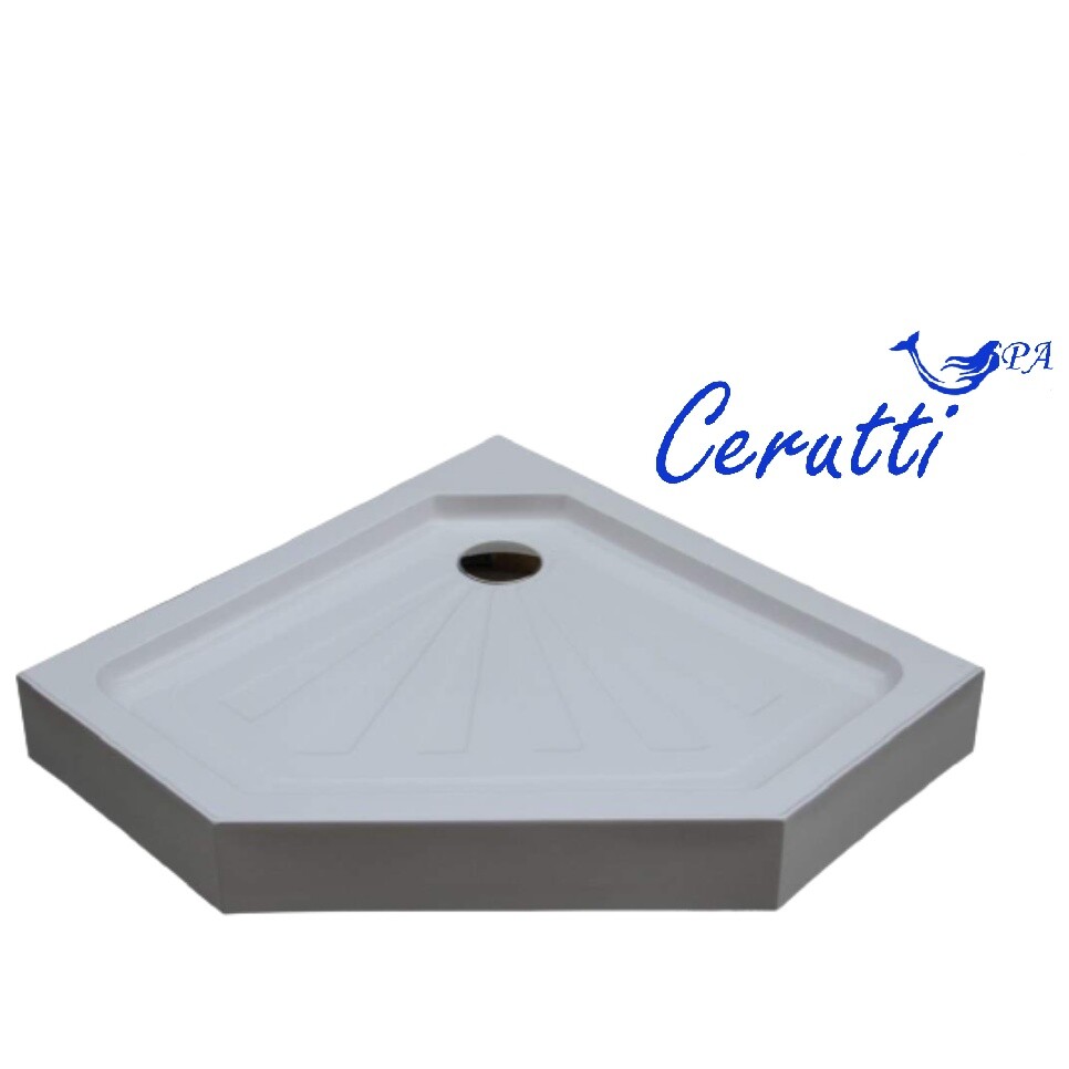 Поддон для душа пятиугольный 90х90 см белый Cerutti SPA P91C Артикул ...