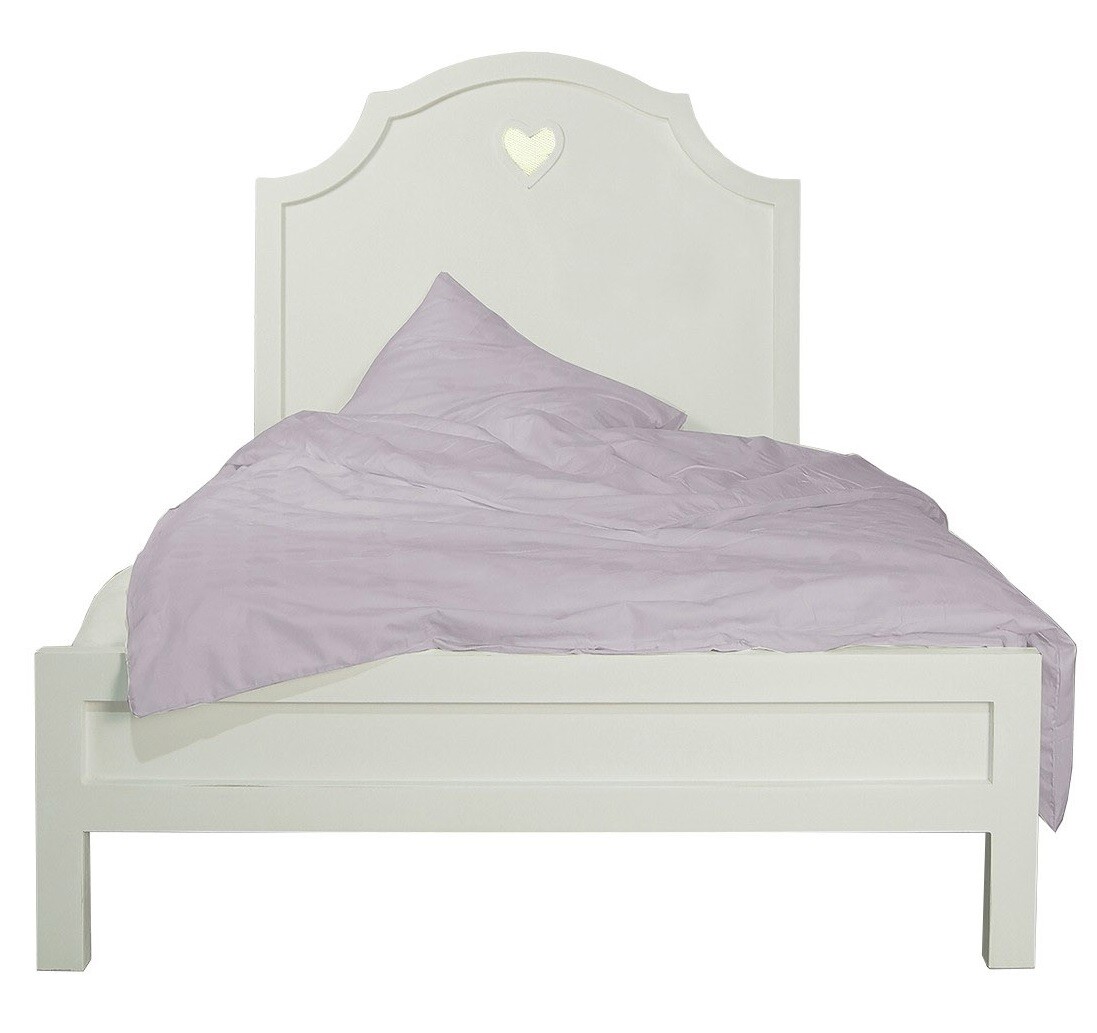 Кровать двуспальная деревянная 160х200 см белая Adelina
