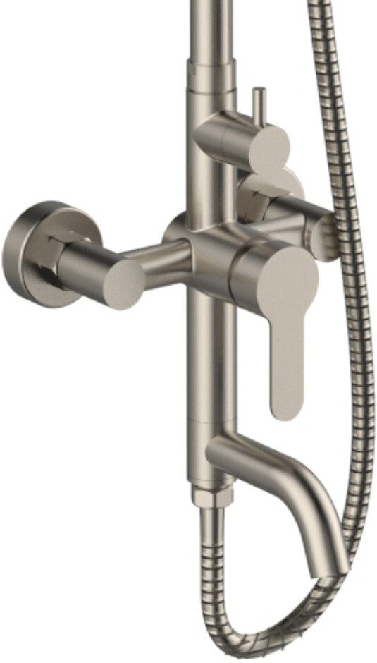 Душевая стойка с верхним душем и смесителем стальная Stworki "Тронхейм" TR-05ni - изображение 4