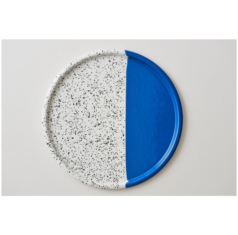 Тарелка эмалированная 32 см синяя Mind-Pop
