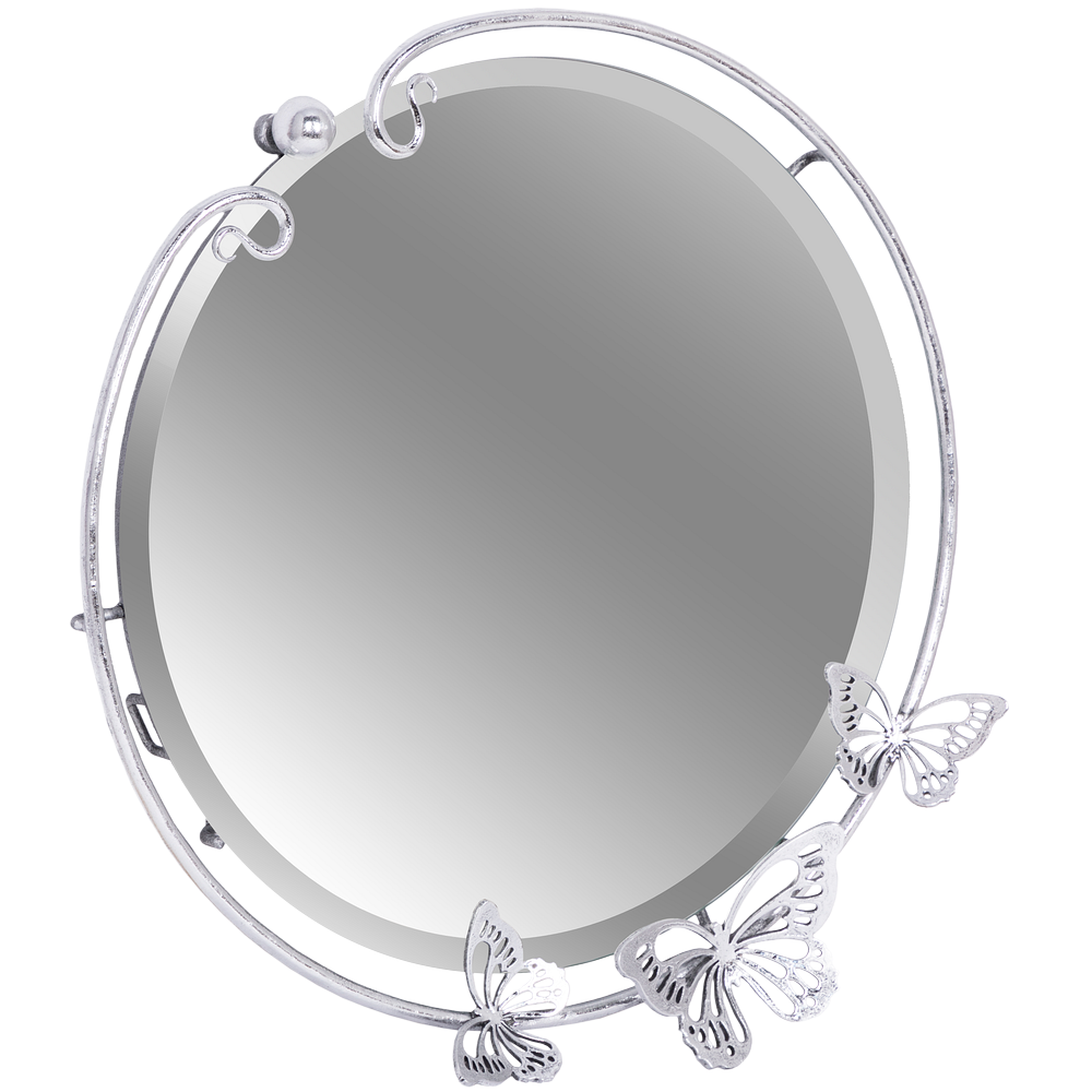 Зеркало настенное античное серебро &quot;Бабочка Эир Айс&quot;