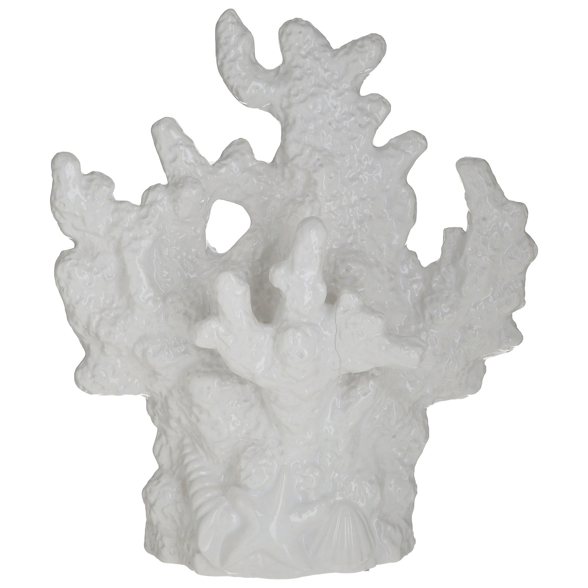 Декор настольный керамический 14х12 см белый Sea 112043