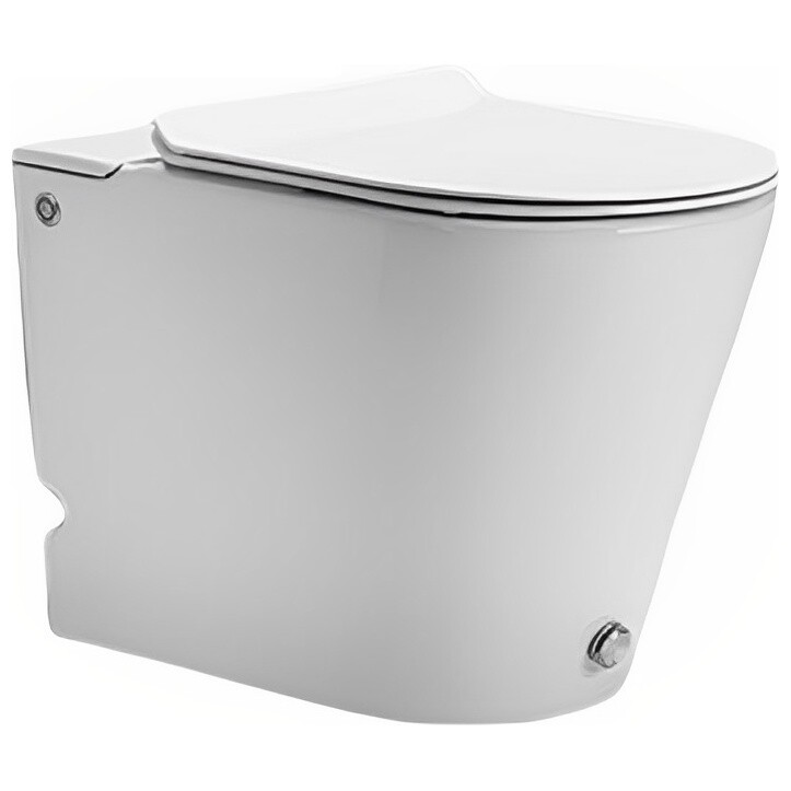 Унитаз приставной безободковый с импульсным смывом белый Cerutti SPA Argentera Pulse CT7267