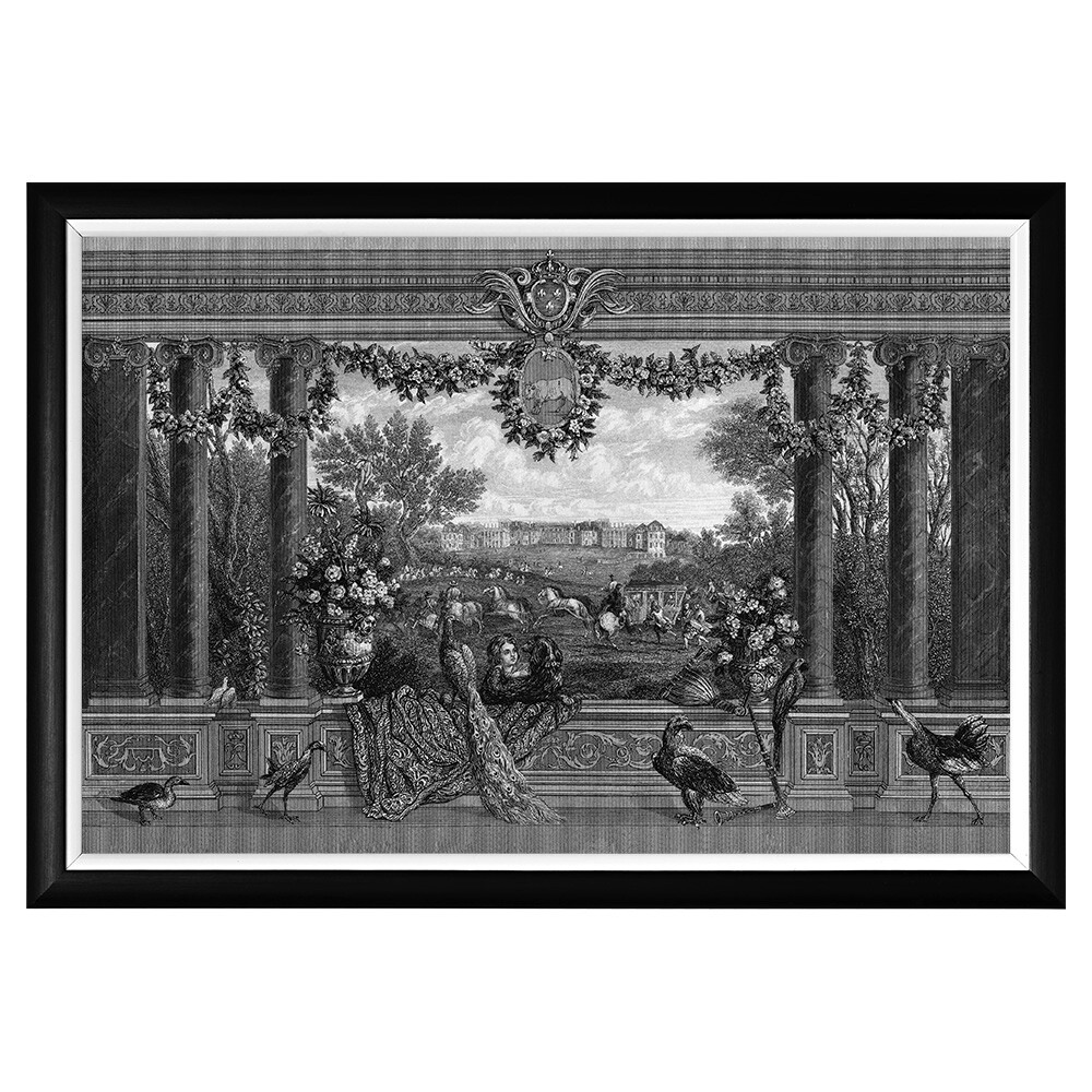 Постер на стену черно-белый «Версаль»