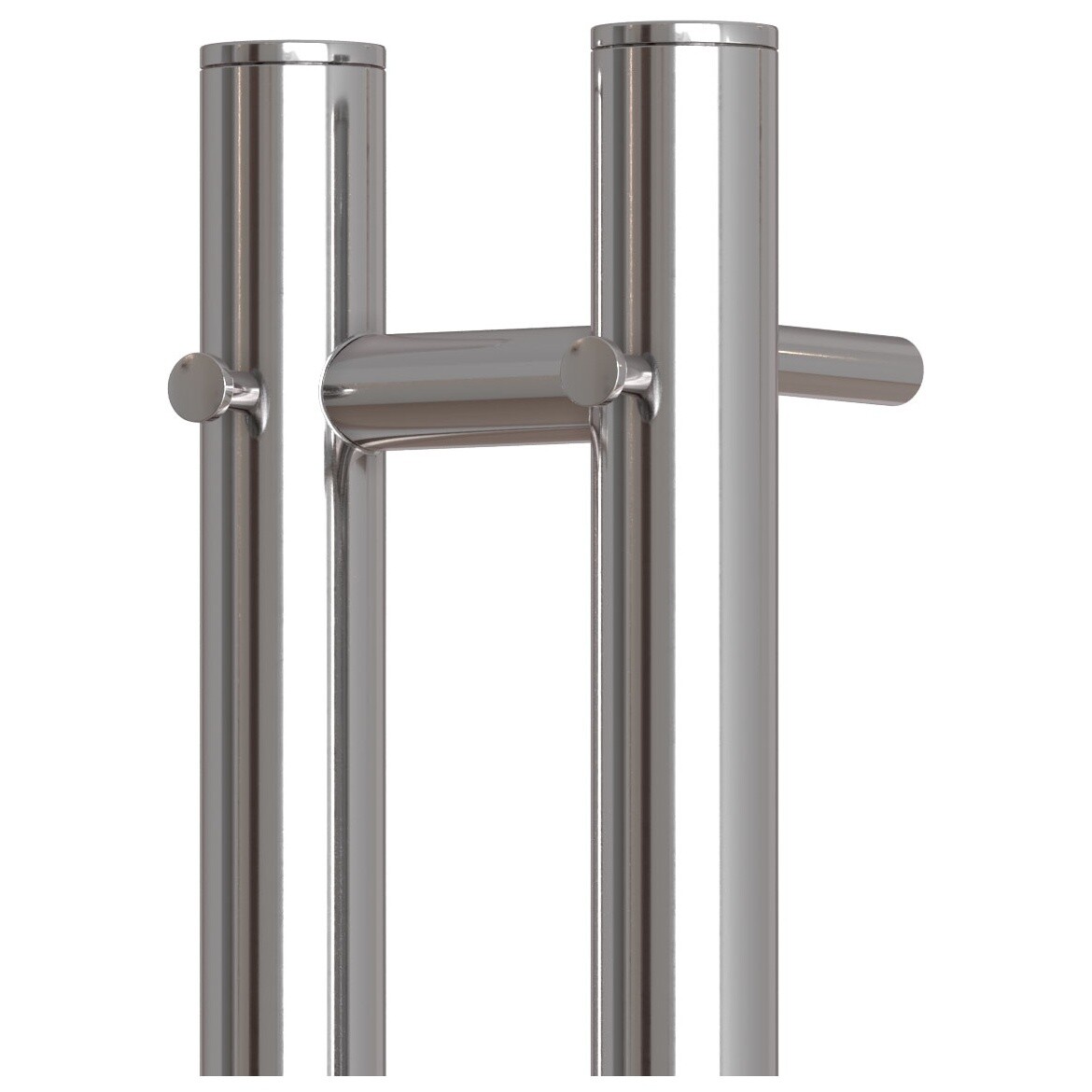 Полотенцесушитель электрический 80х120 см с диммером справа хром Point "Деметра" PN12812 П3 - изображение 4