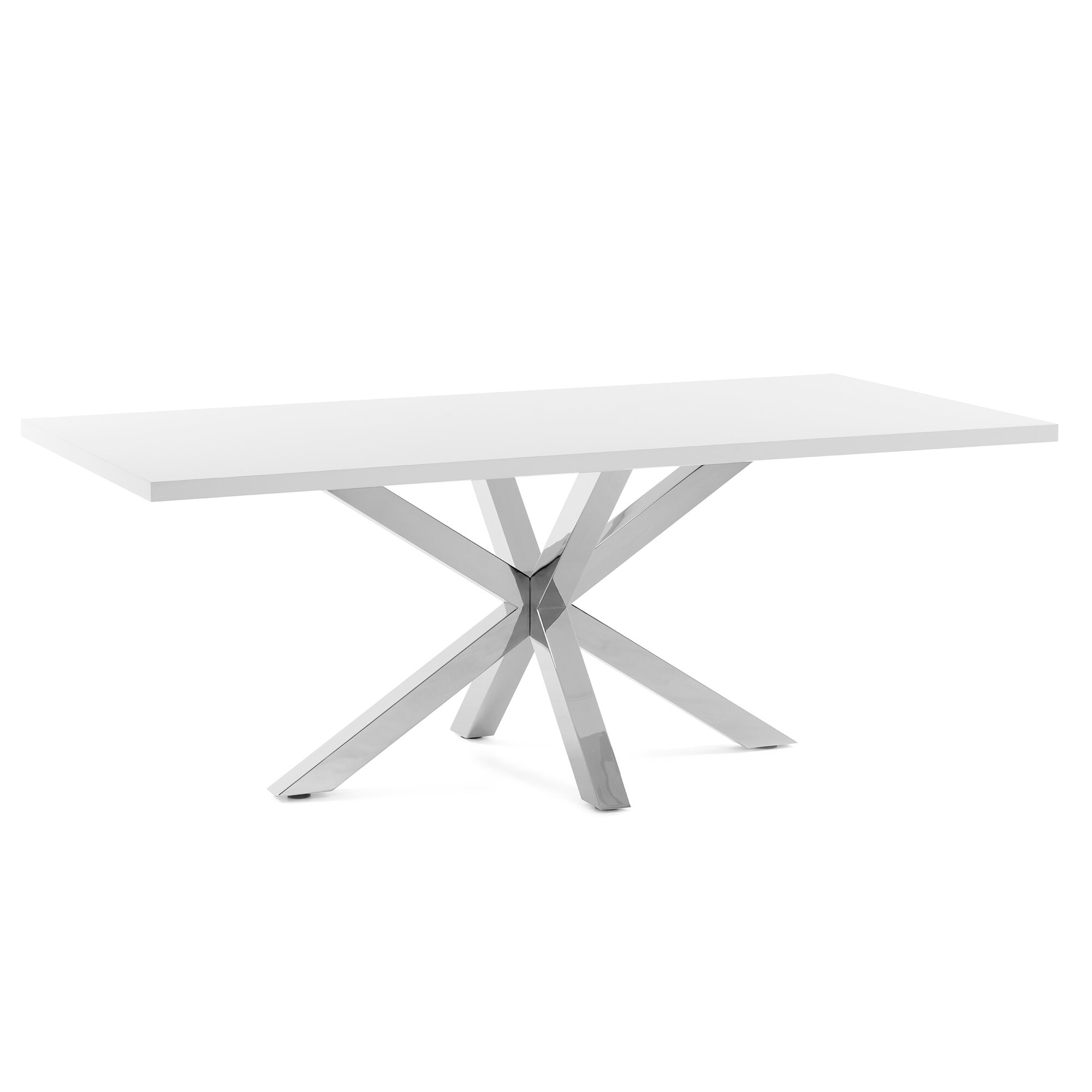 Обеденный стол белый со стальными ножками 160 см Arya от La Forma
