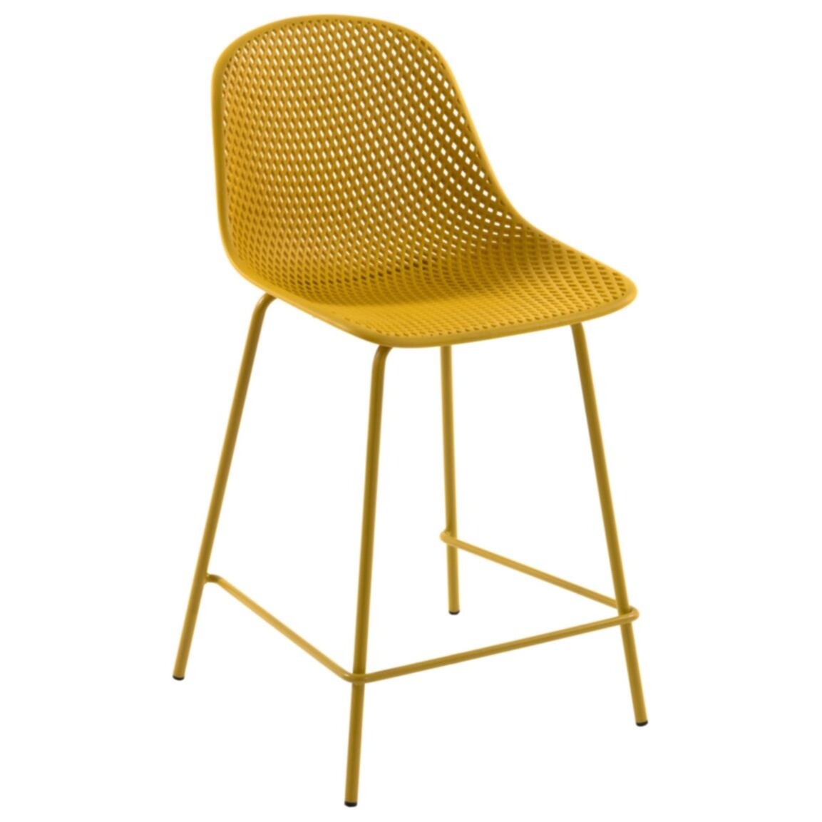 Полубарный стул желтый Quinby от La Forma