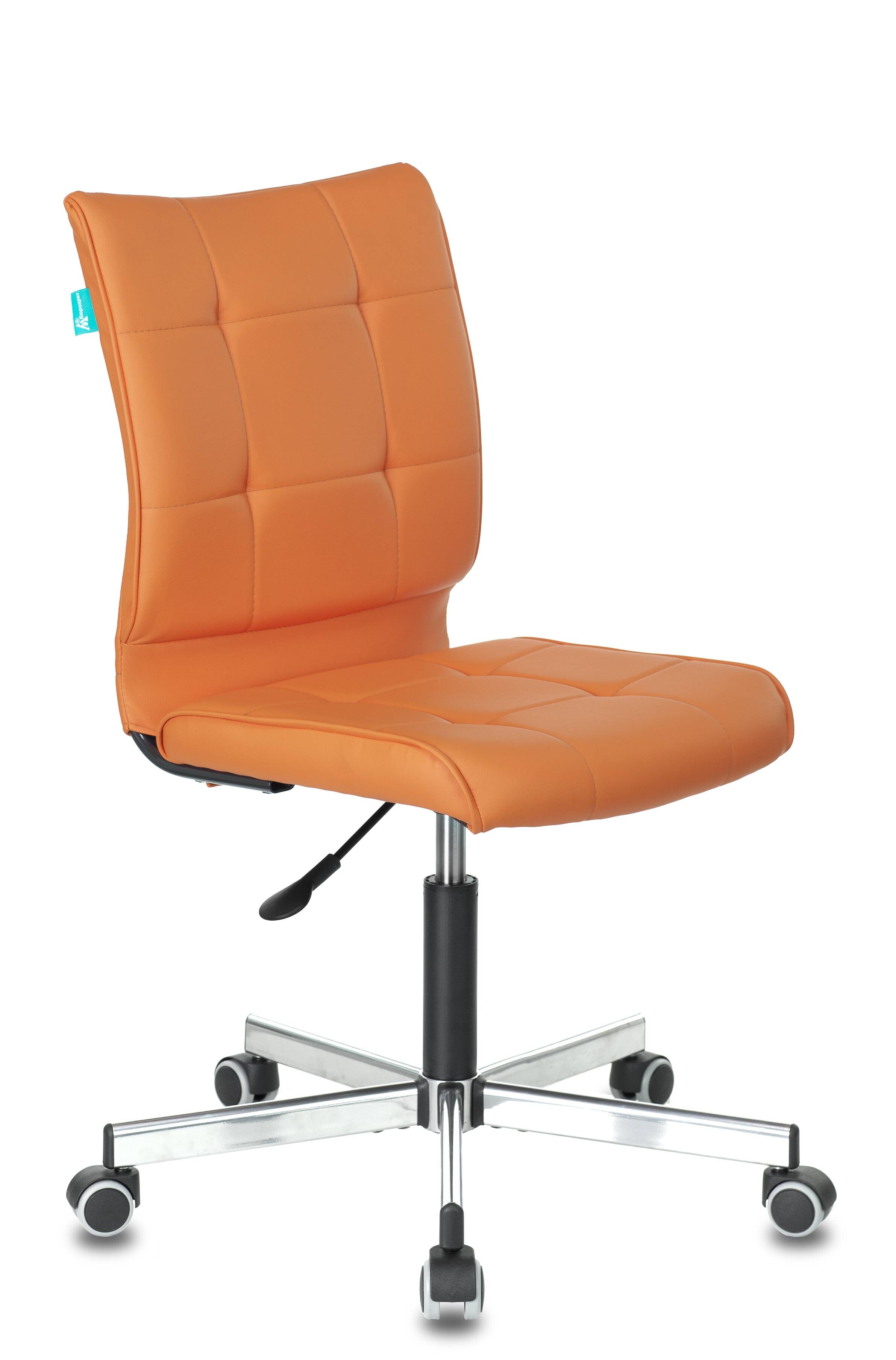 Компьютерное кресло оранжевое без подлокотников из экокожи &quot;Бюрократ&quot; CH-330M