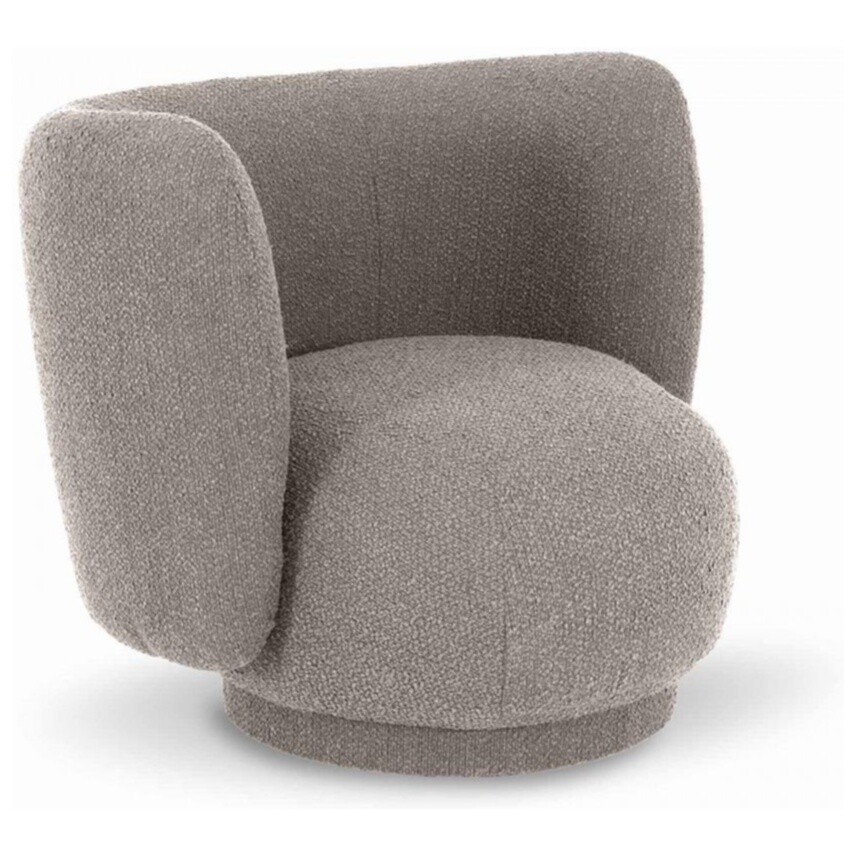 Кресло-пуф круглое рогожка латте Lucca