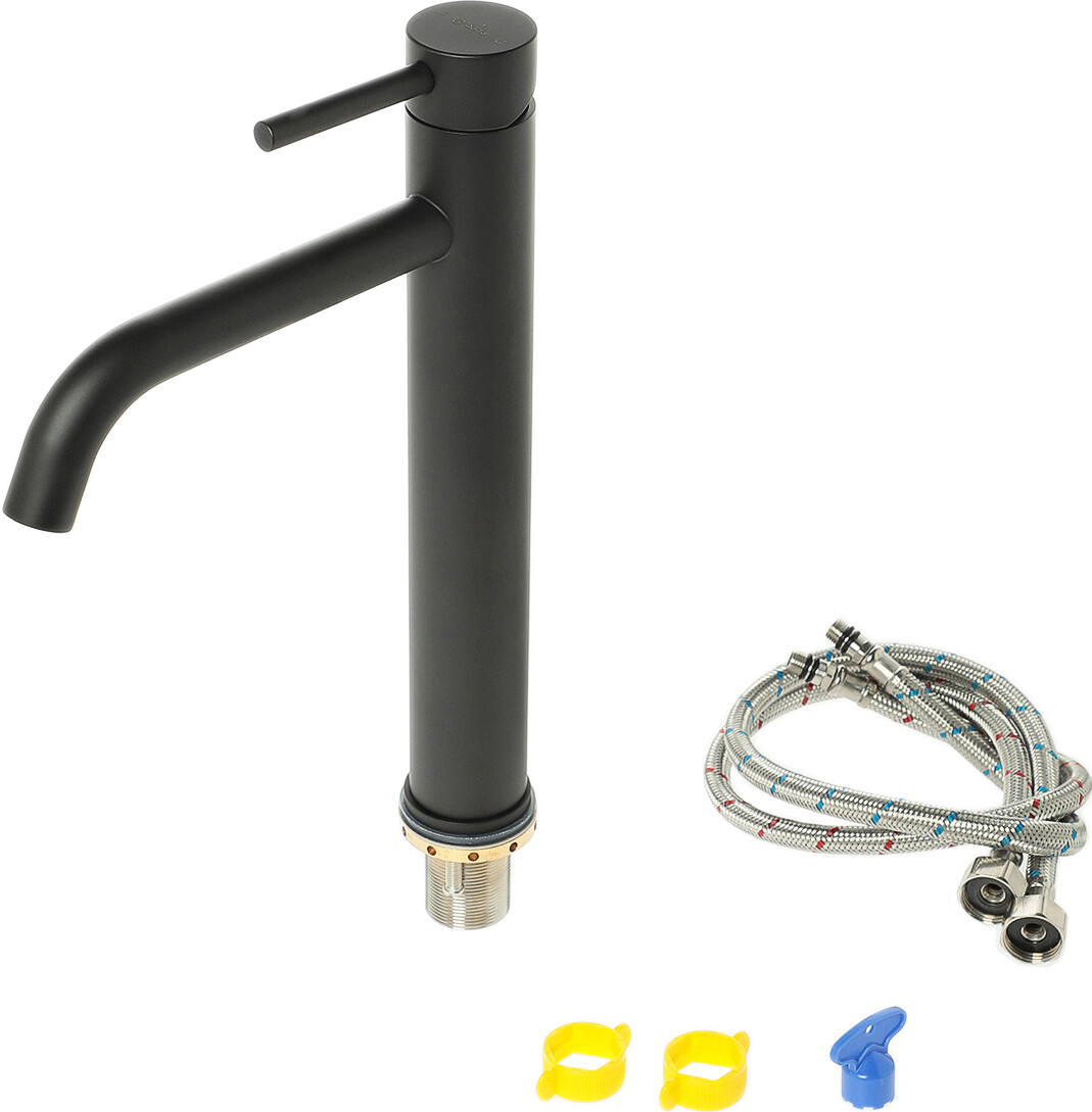 Смеситель для раковины однорычажный черный Stworki "Ольборг" OL-06SV - изображение 9