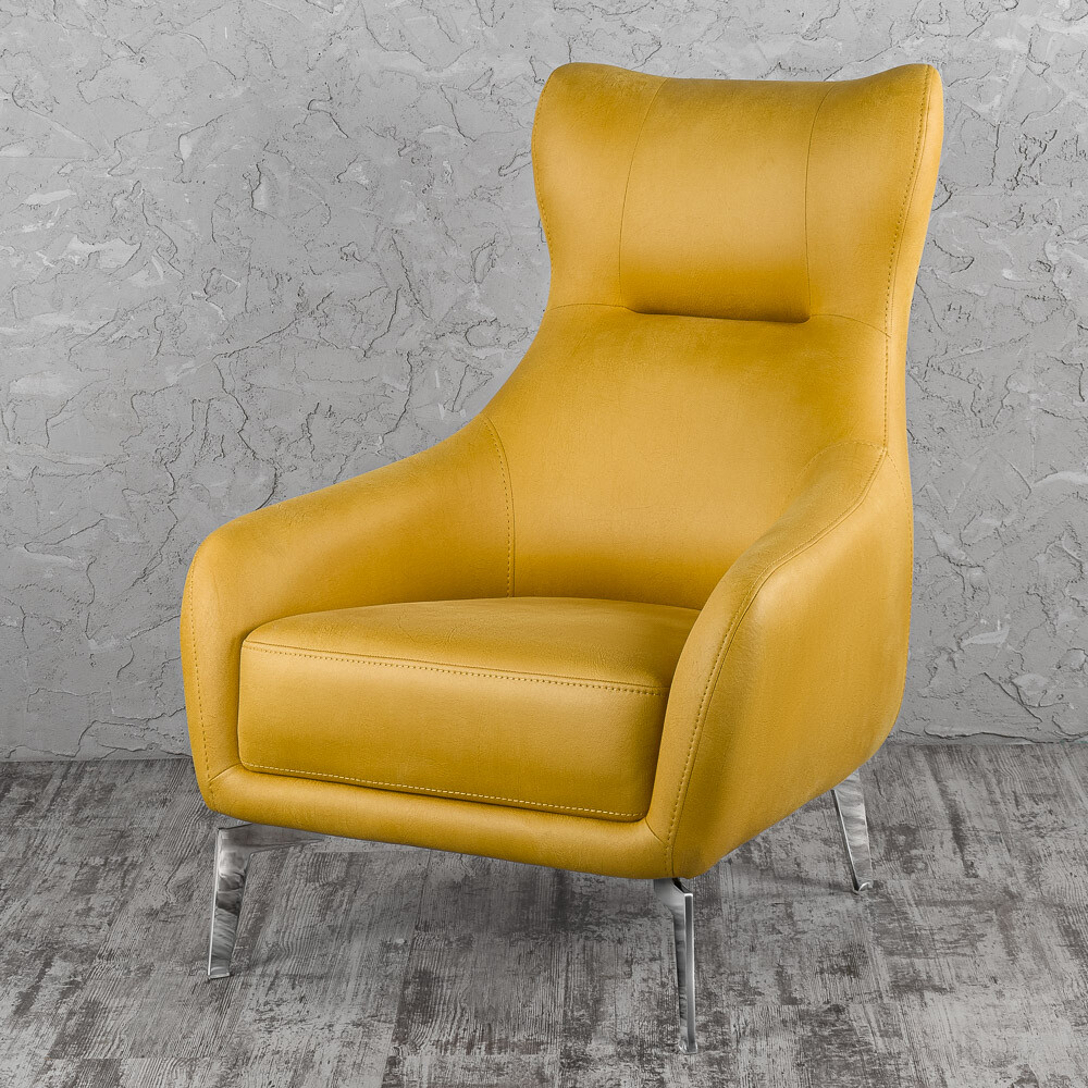 Кресло с мягкими подлокотниками желтое &quot;Опера&quot;