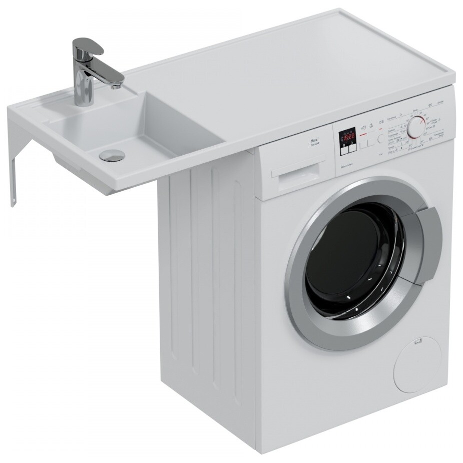 Раковина над стиральной машиной 100 см левая белая "Санта Лидер" 900106  - изображение 4