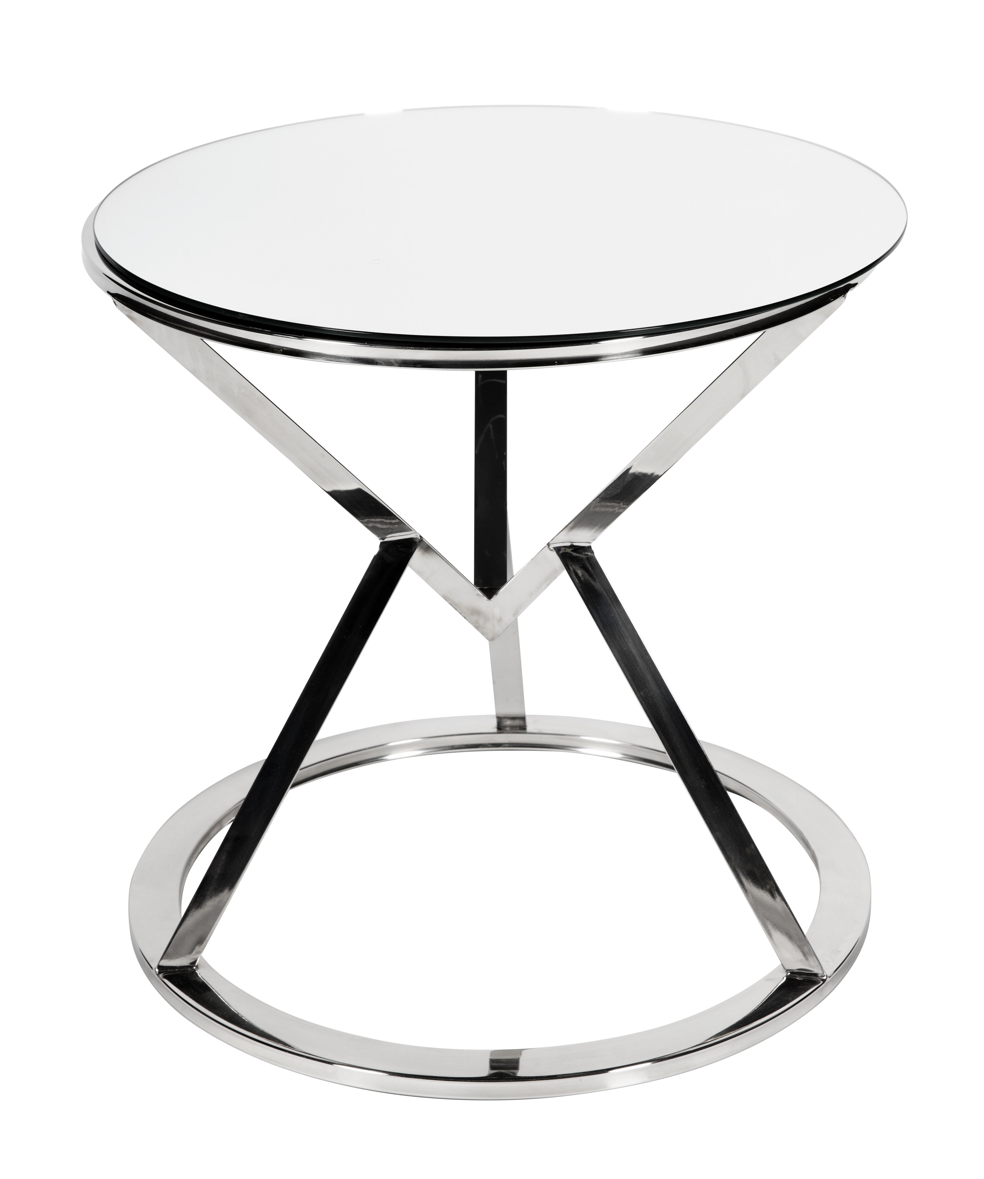 Кофейный столик серебряный 55х55 см Prisma Silver MH04-M504-14