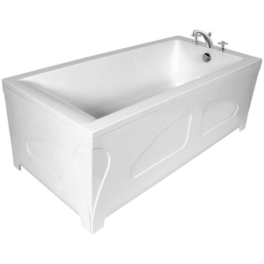 Ванна из искусственного камня прямоугольная с ножками 190x90 см белая Stworki "Ольборг" - изображение 10