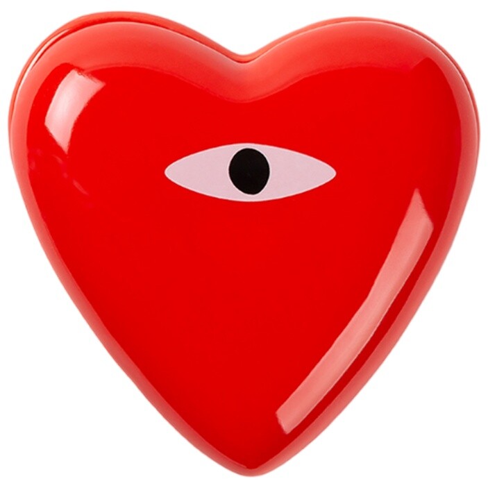 Шкатулка для украшений 10х10 см красная Heart
