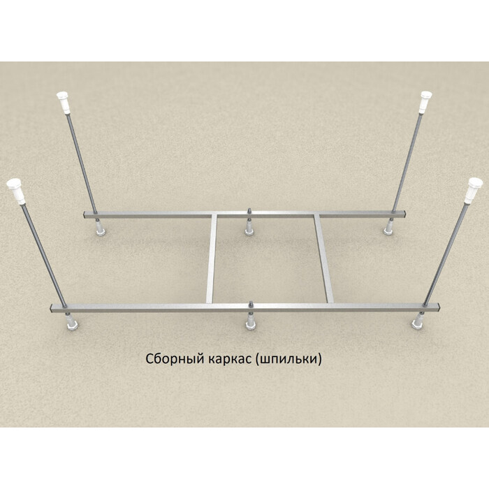 Каркас для ванны алюминиевый прямоугольный 70х180 см хром Aquatek &quot;Мия 180&quot; KAR-0000055