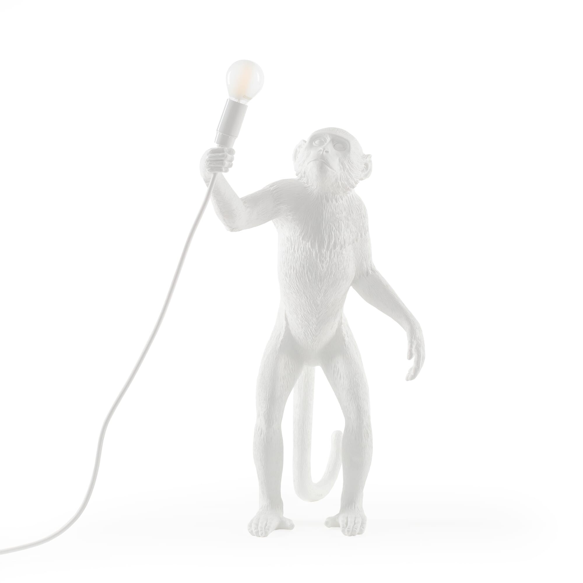 Настольная лампа белая Monkey Lamp Outdoor Standing 14926