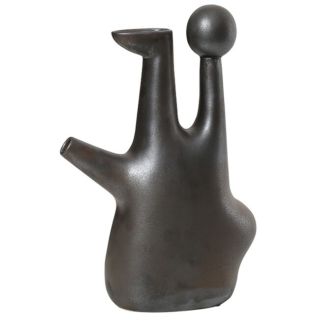 Ваза настольная керамическая 39х25 см черная Pot vase