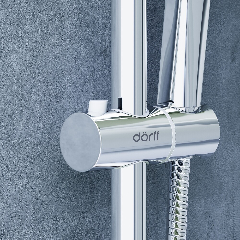 Душевая стойка с верхним душем и держателем хром Diwo "Новгород" DW-NOV-70-000 - изображение 8