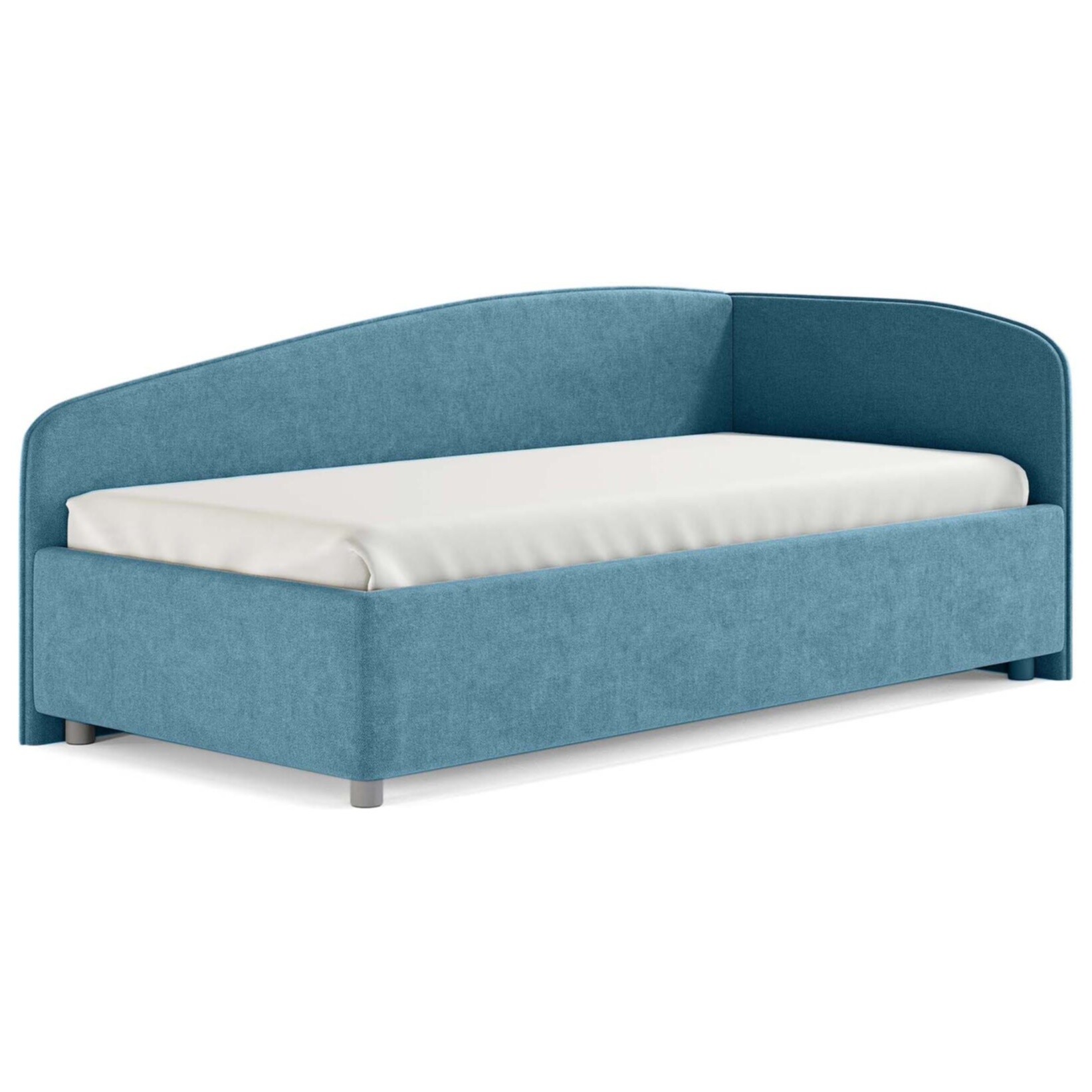 Кровать односпальная 80х180 см рогожка голубая Paola R