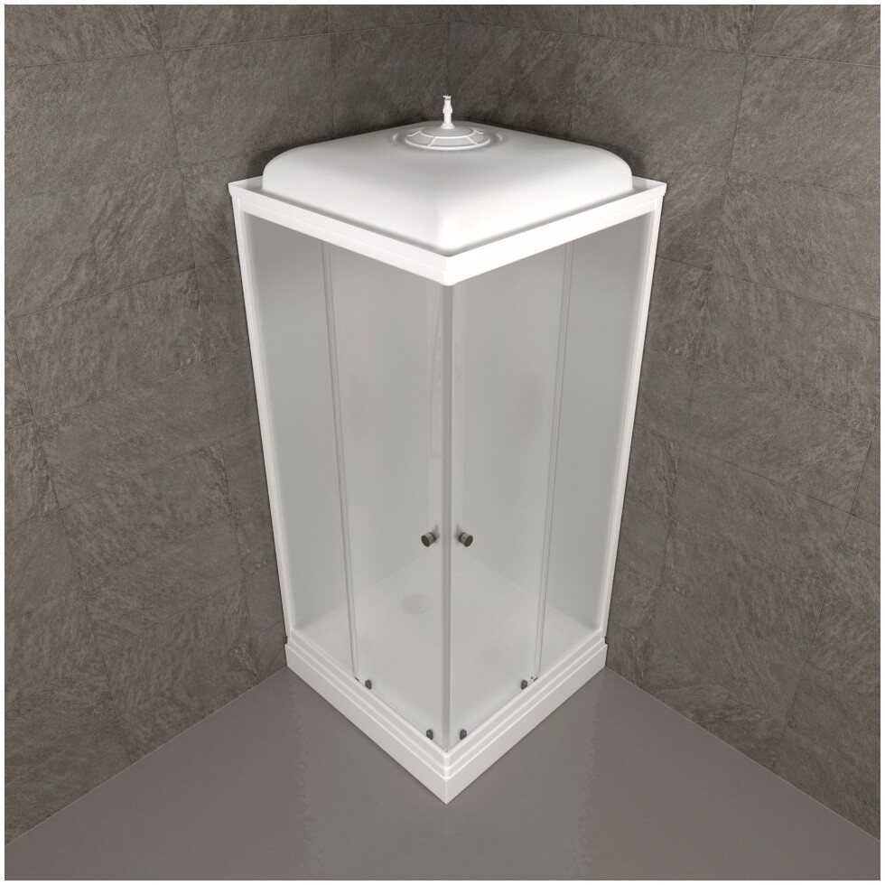 Душевая кабина квадратная с низким поддоном  90х90 см белая Triton "Вельвет-К А" Щ0000061852 - изображение 5