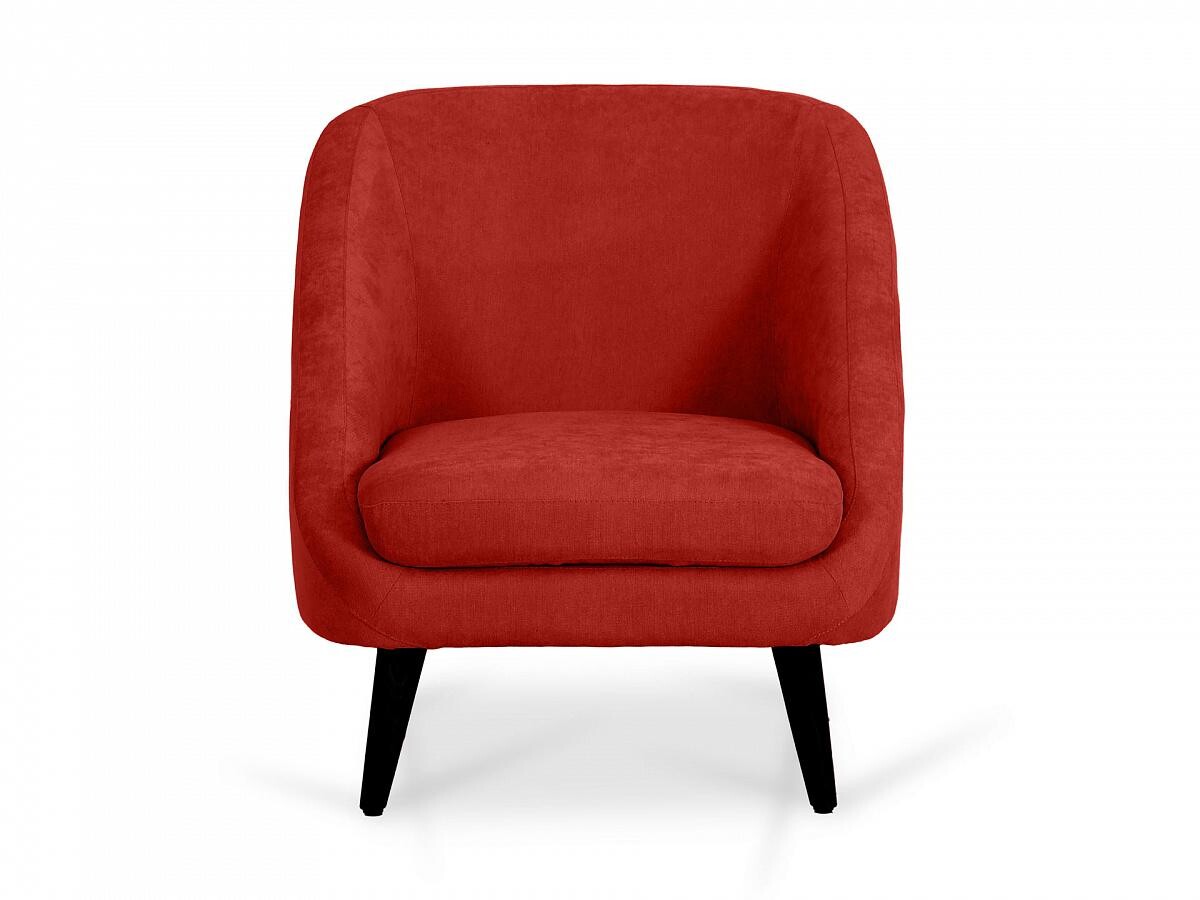 Кресло мягкое с черными ножками красное Corsica