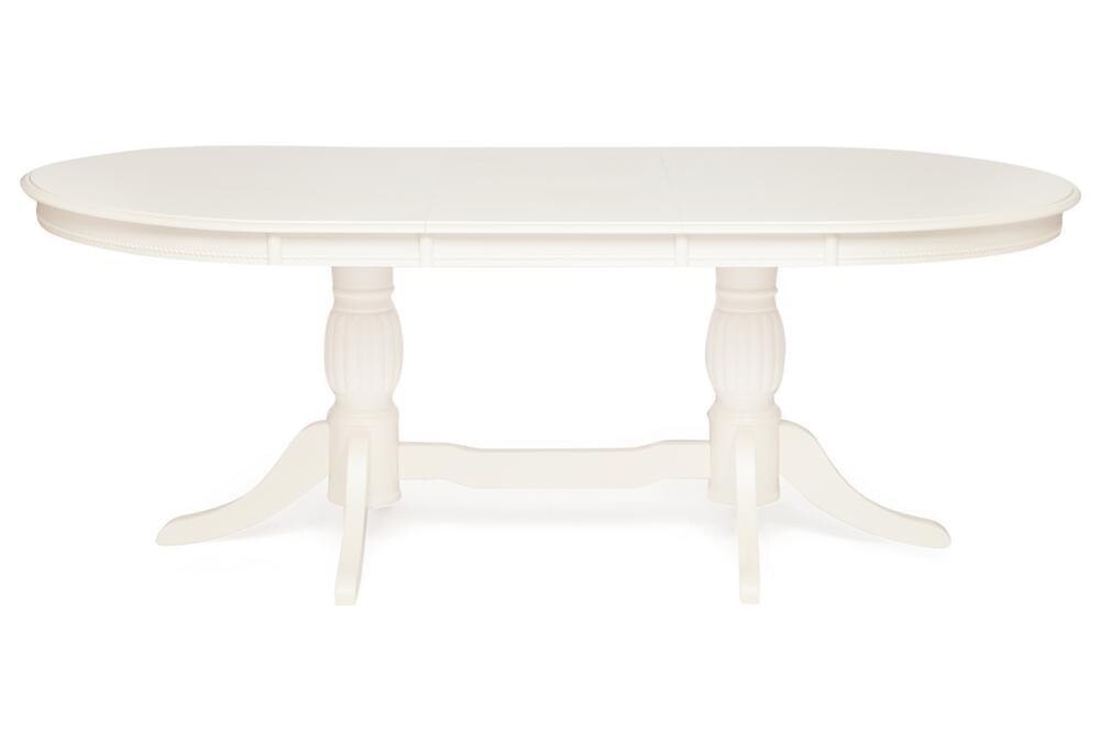Обеденный стол раздвижной 46/153х160 см белый Lorenzo