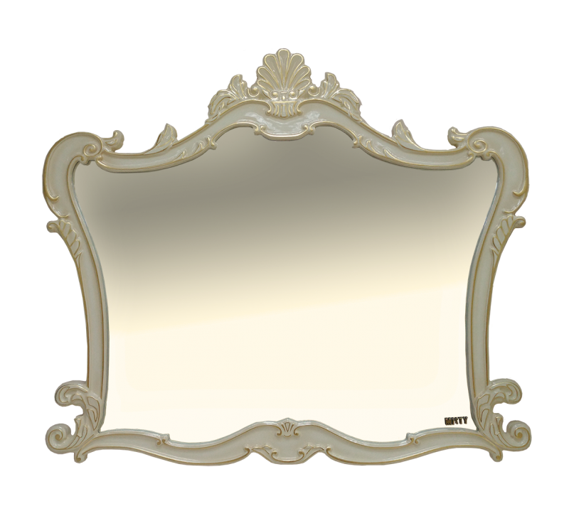 Зеркало настенное бежевое сусальное золото Bianco 120