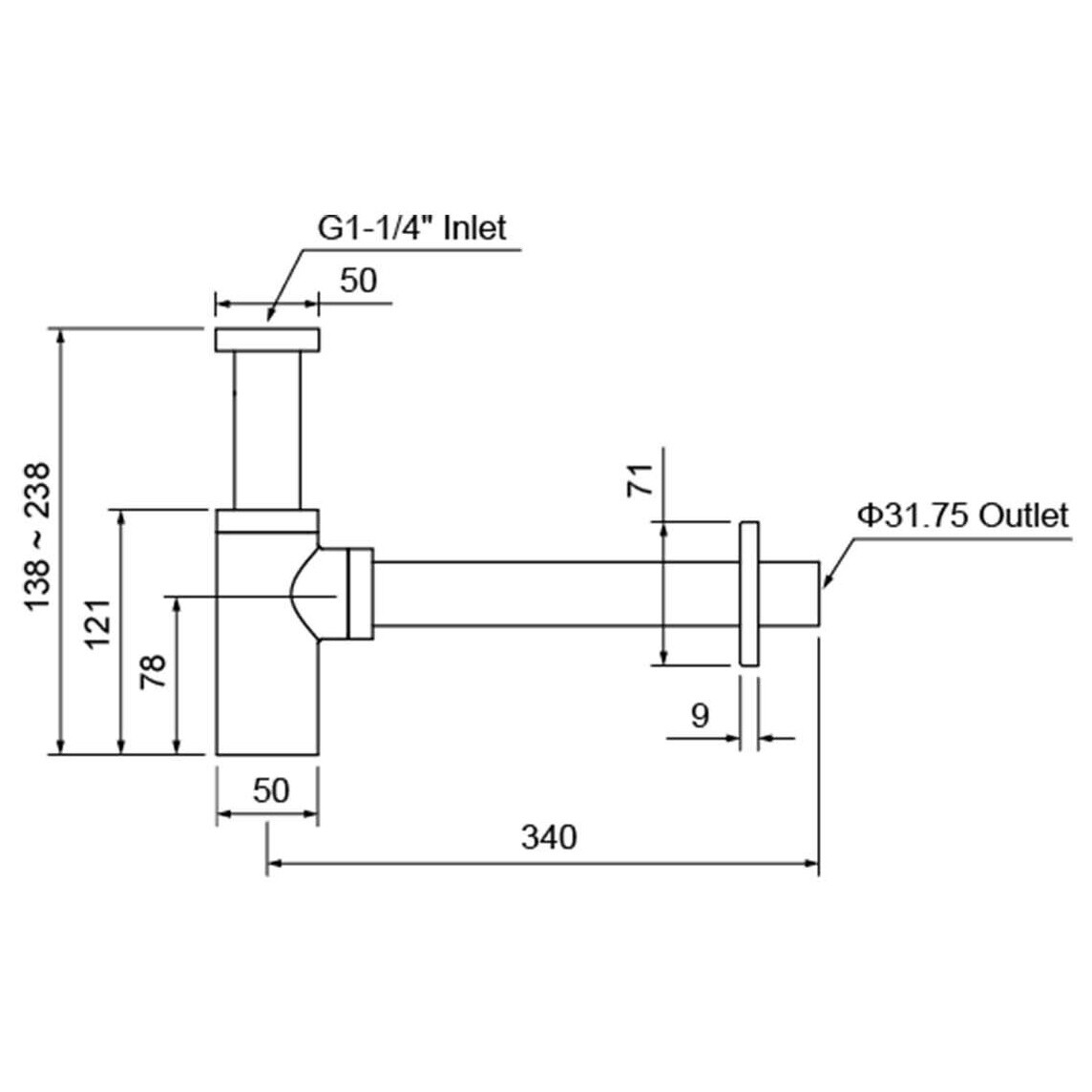 Сифон для раковины шлифованное золото Aquatek AQ6012BG - изображение 6