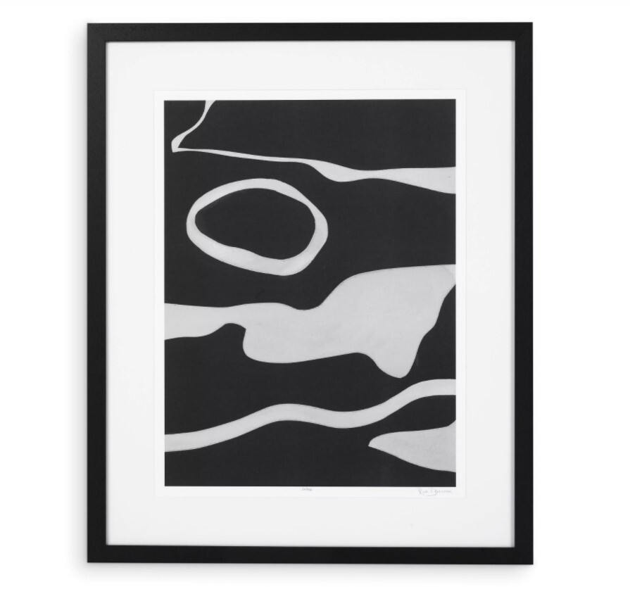 Постер в раме черно-белый EC337 Litho: Tides in Sepia II 115389