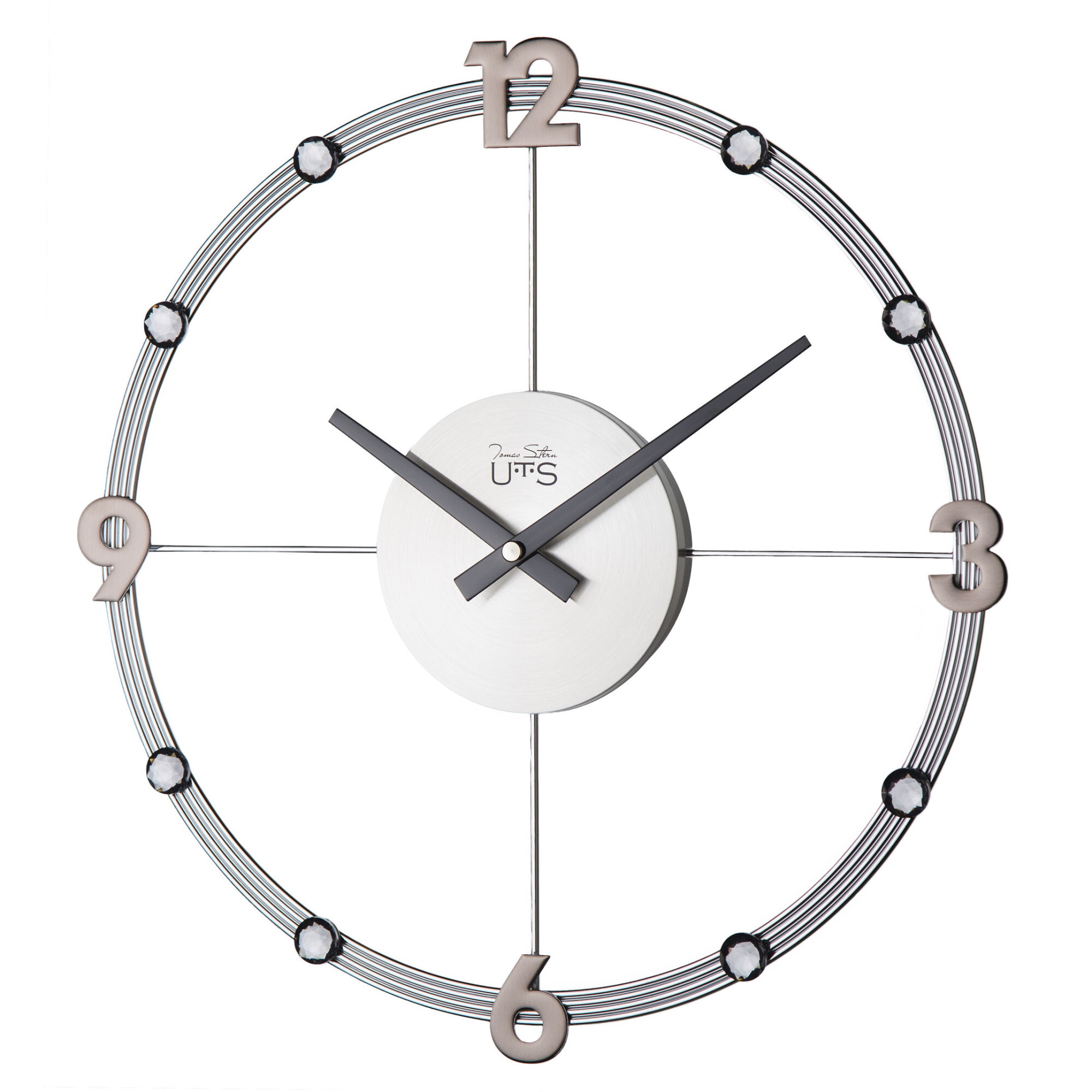 Часы настенные серебристые Tomas Stern 8056
