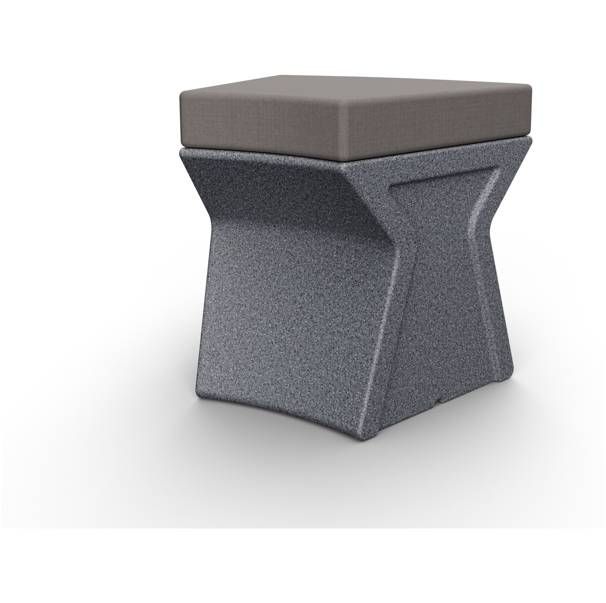 Скамейка модульная пластиковая с подушкой 55 см черная, графит X-seat Arc S