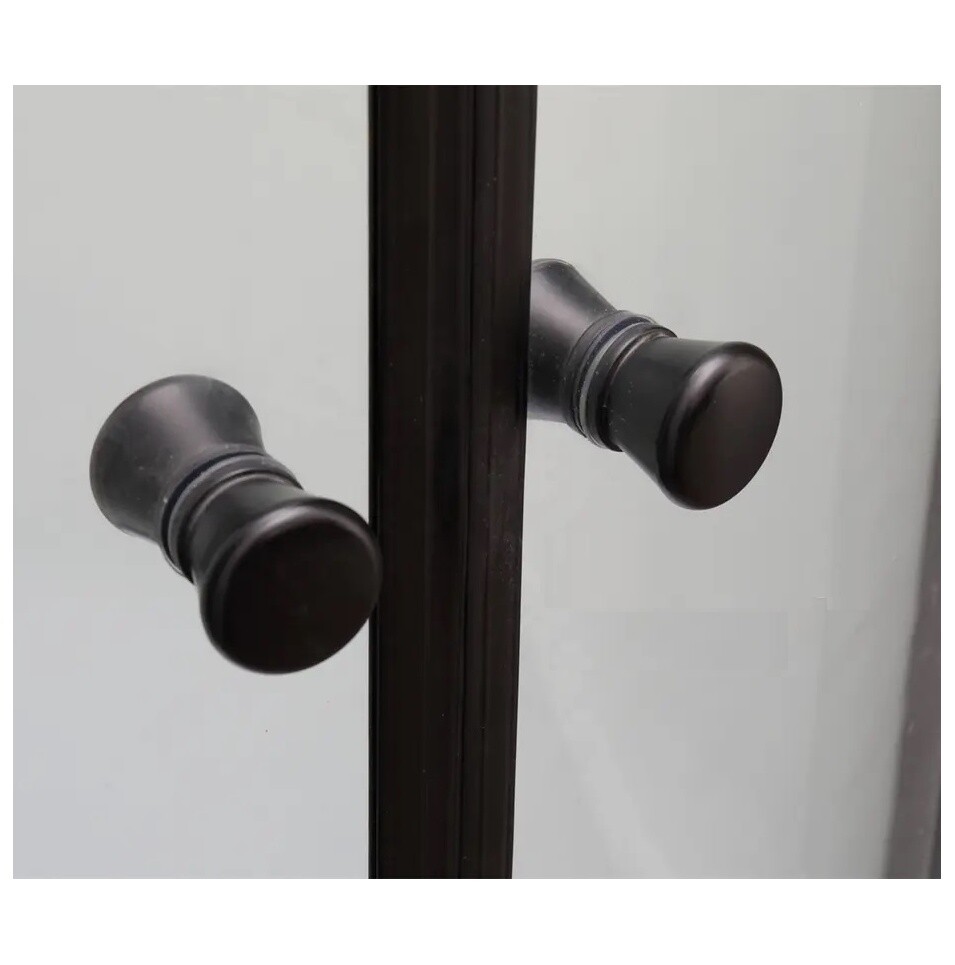 Душевой уголок четверть круга с низким поддоном 90х90 см черный Parly ZE911B - изображение 8