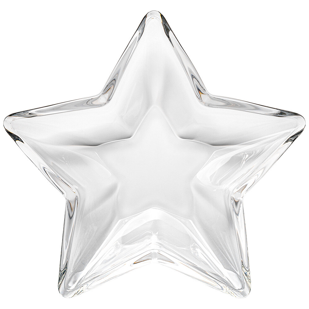 Блюдо-звезда стеклянное прозрачное 35 см Vidivi Stella