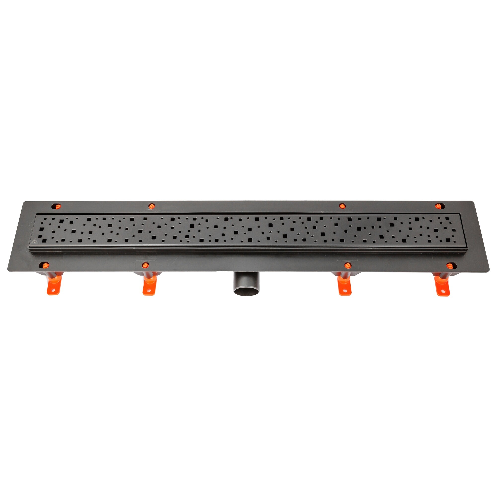 Душевой лоток с решеткой 105 см черный Creto Quadro CRE-1050 QB-50