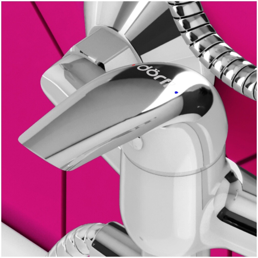 Смеситель универсальный с душевым гарнитуром хром Diwo "Валдай" DW-VAL-95-000 - изображение 5