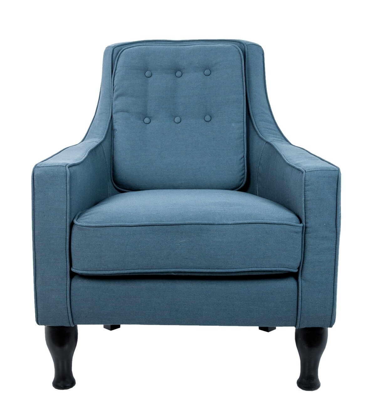 Кресло мягкое голубое на ножках Monti